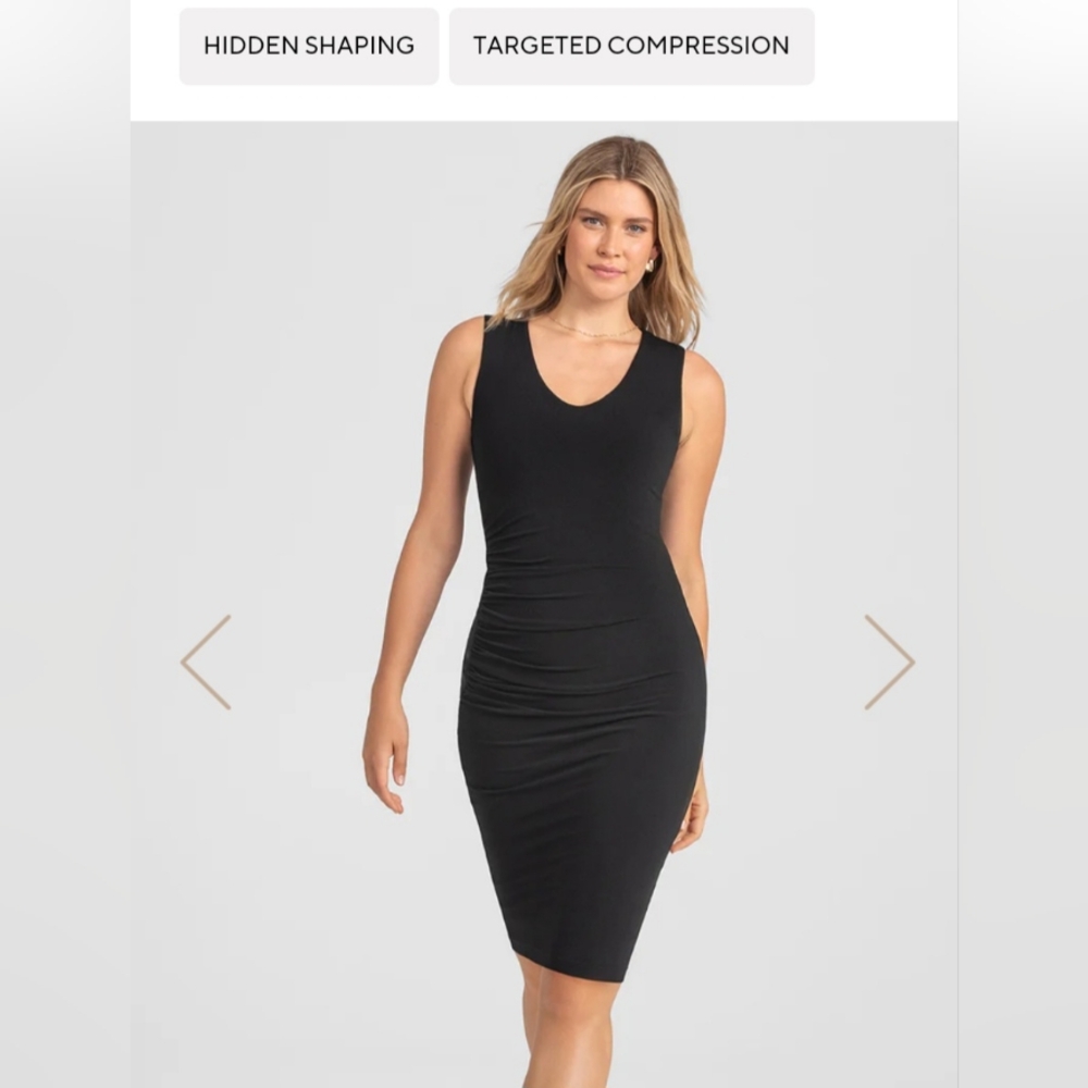 Honeylove InnerPower Sleeveless Dress Jet Black